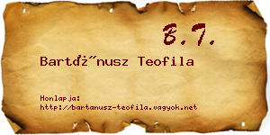 Bartánusz Teofila névjegykártya